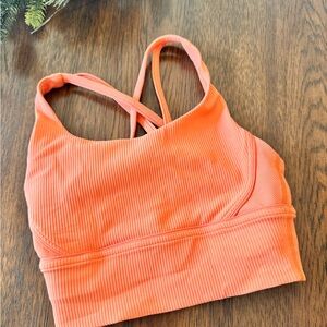 Lululemon Women's Orange Ribbed Bralette